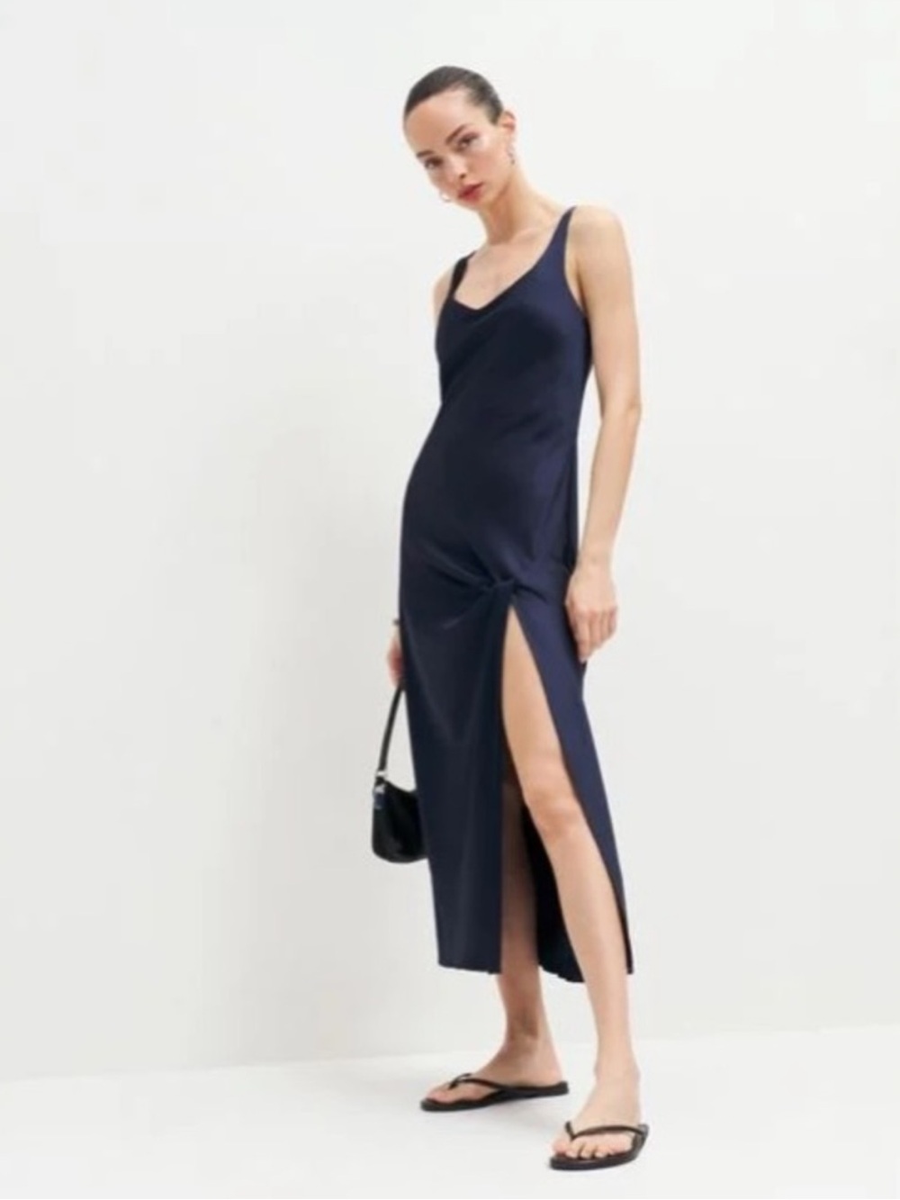 Reformation Bevin Satin Dress Size X-Small